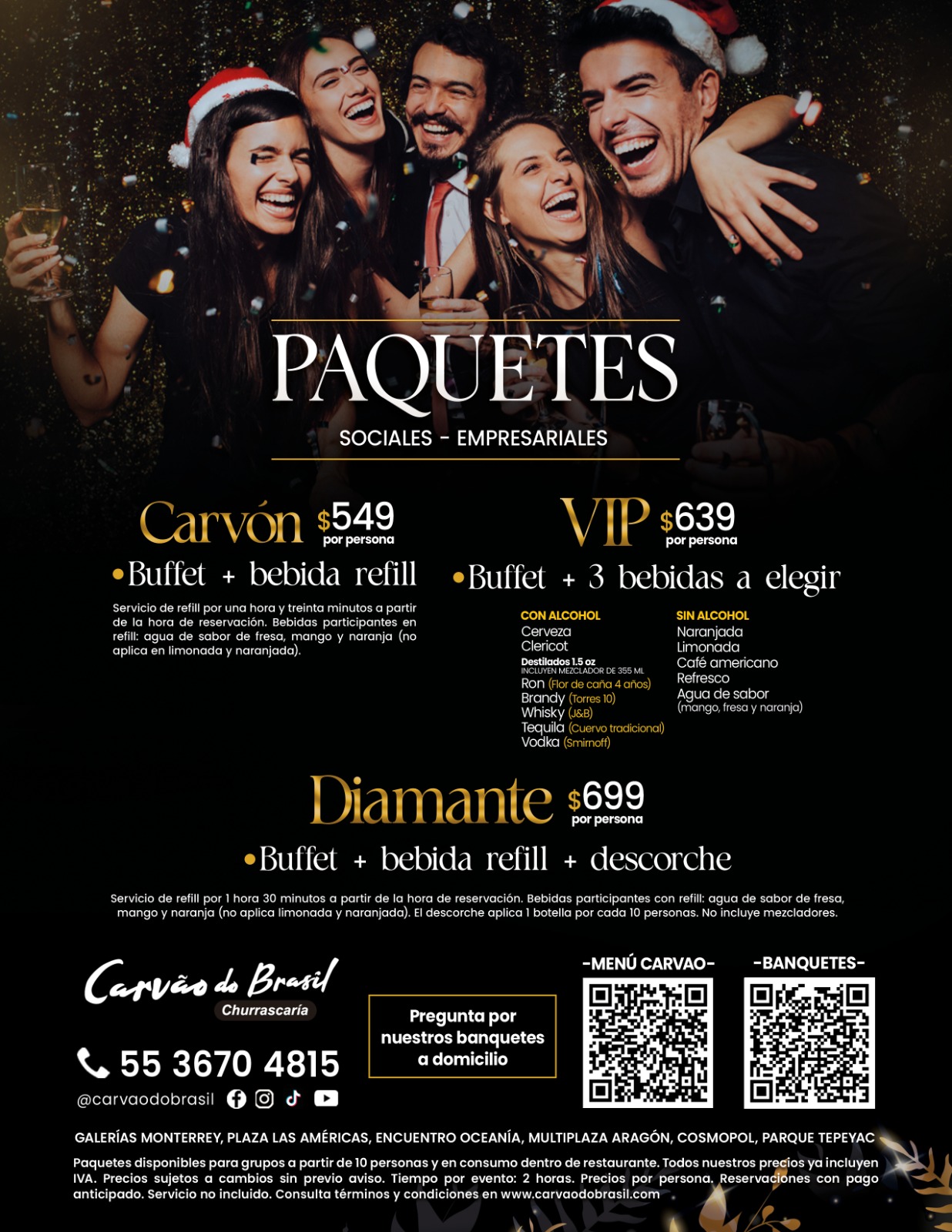 Paquetes para eventos en cdmx, edomex y monterrey